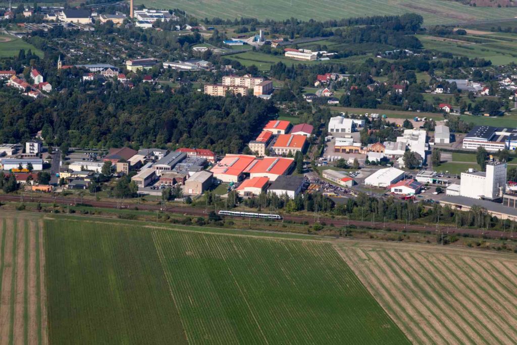 Luftbild des Standortes in Wurzen